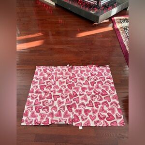 Pair of 2 Pink Floral Heart Cottagecore patterned Tea Towels 💕
